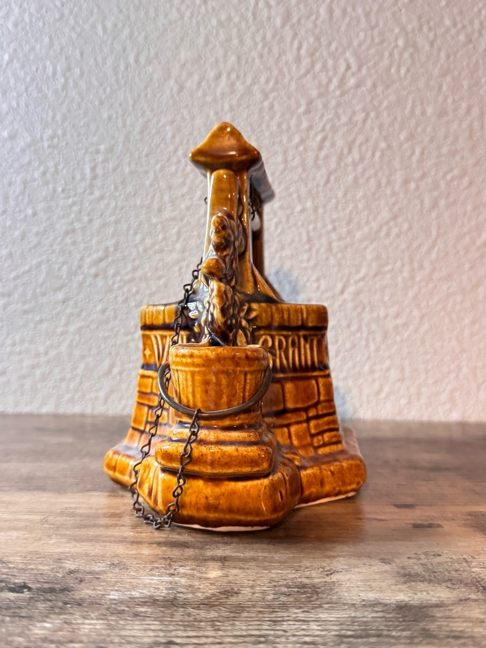 Vintage McCoy Brown Glazed Wishing Well Planter | USA Pottery - Picture 6 of 11